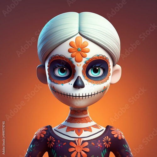 Cute Cartoon Halloween Woma...