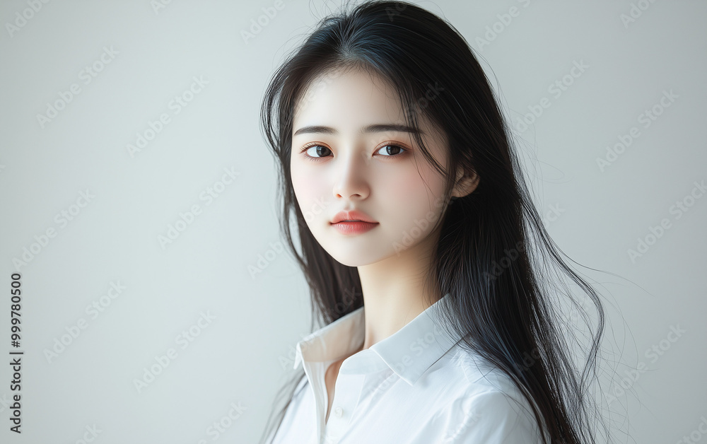 portrait of an Asian woman portrait of an Asian woman