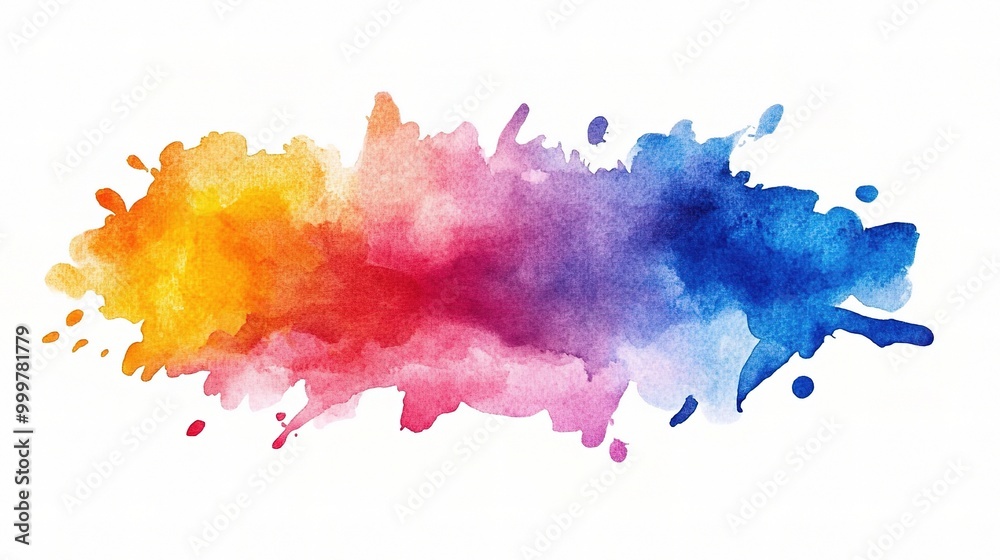 Obraz premium Vibrant Abstract Watercolor Splash in Dynamic Colors