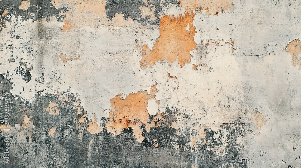 Fototapeta premium Abstract Textured Wall with Peeling Paint
