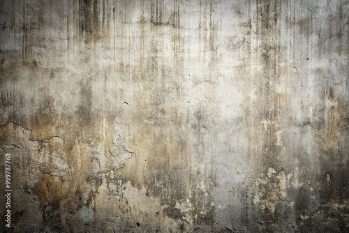 Gritty grunge concrete wall texture shot from above