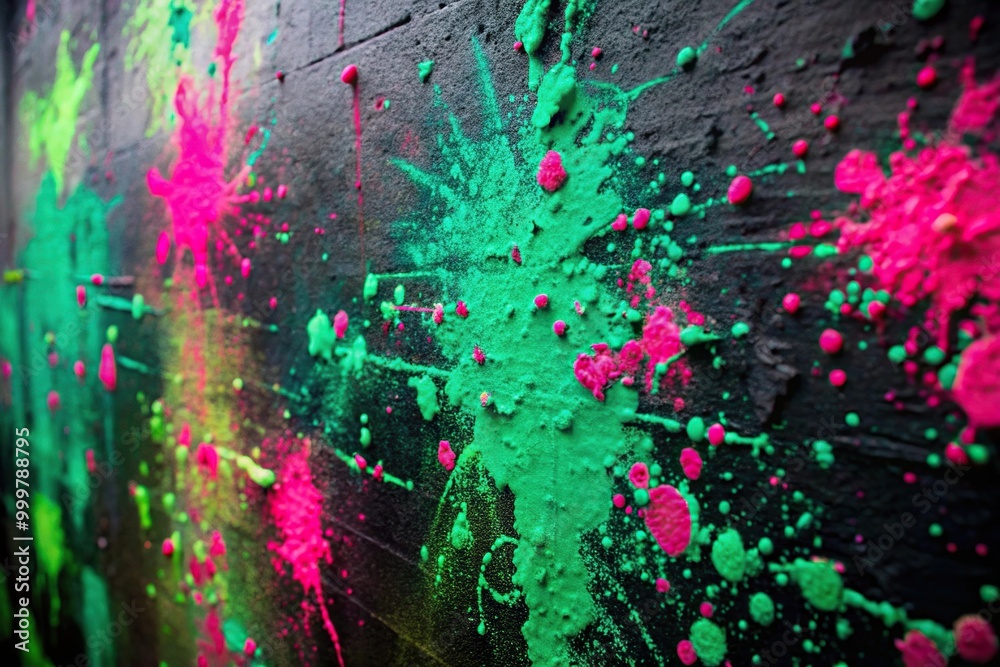 grunge green mint pink stroke paint black wall fisheye grunge green mint pink stroke paint black wall fisheye