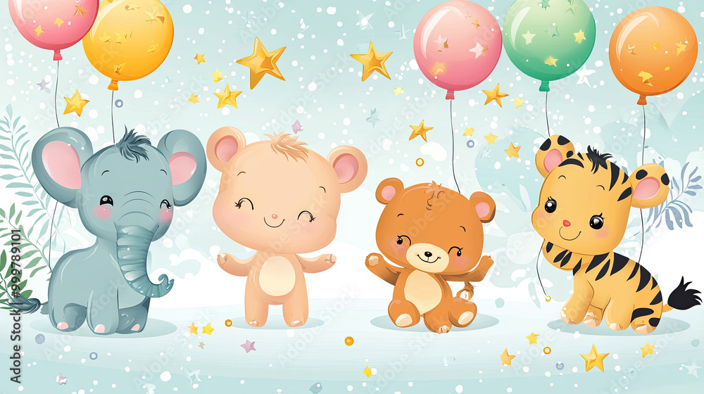 Vector animal background Vector animal background