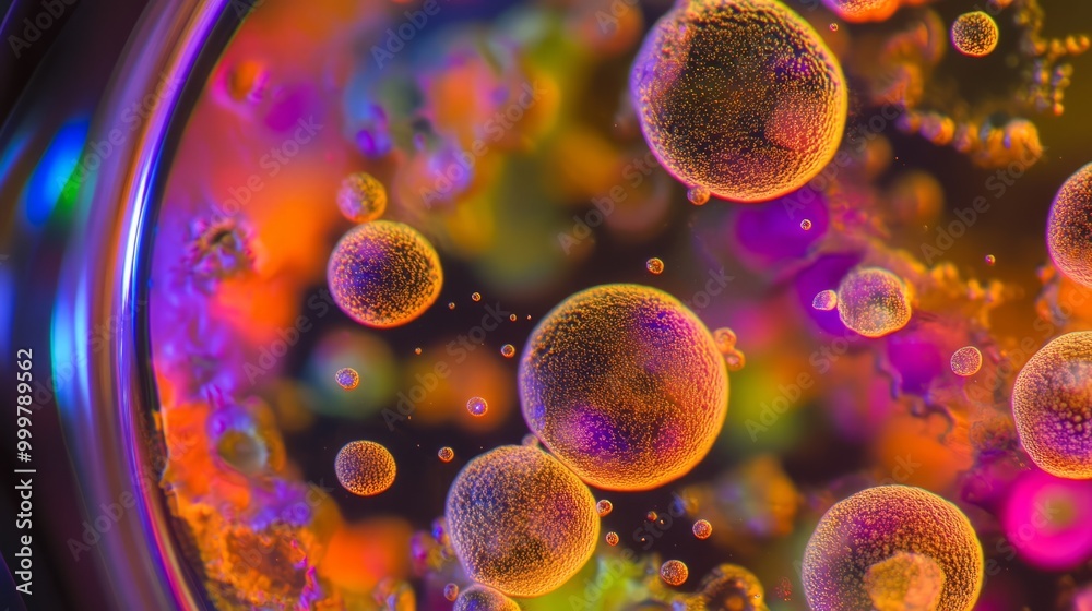 Colorful Microbial Cells Colorful Microbial Cells