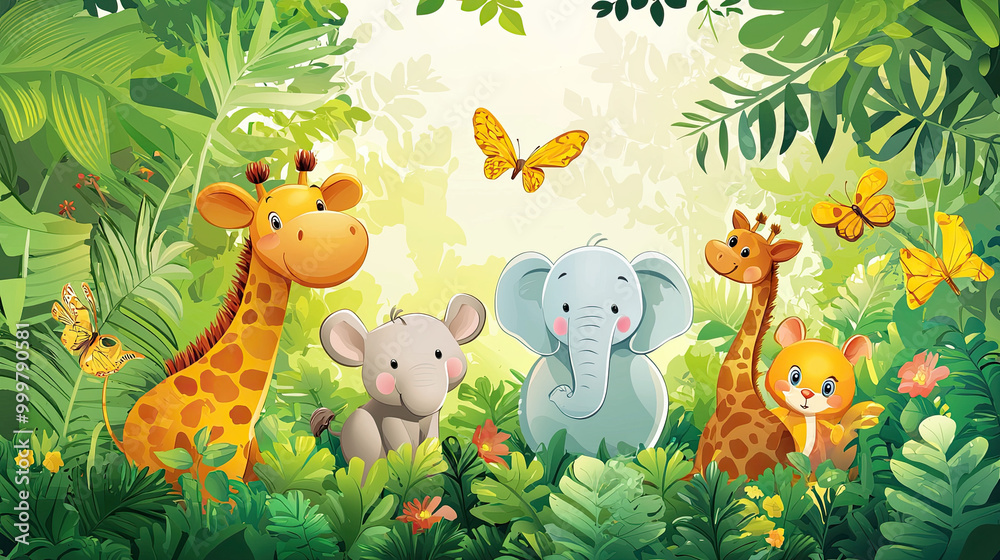 Fototapeta premium Vector animal background