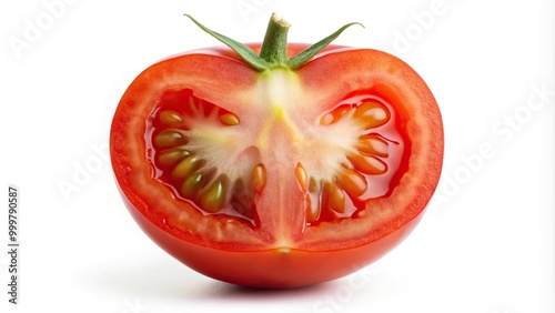 Wallpaper Mural Half tomato isolated on white background Torontodigital.ca