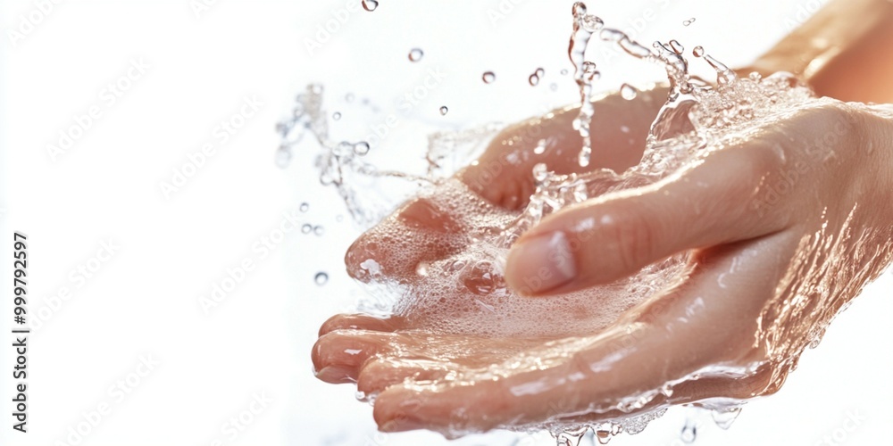 Fototapeta premium person washing hands