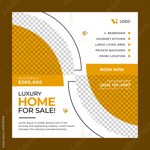 Real estate post house property social media post or Instagram post or Facebook banner
