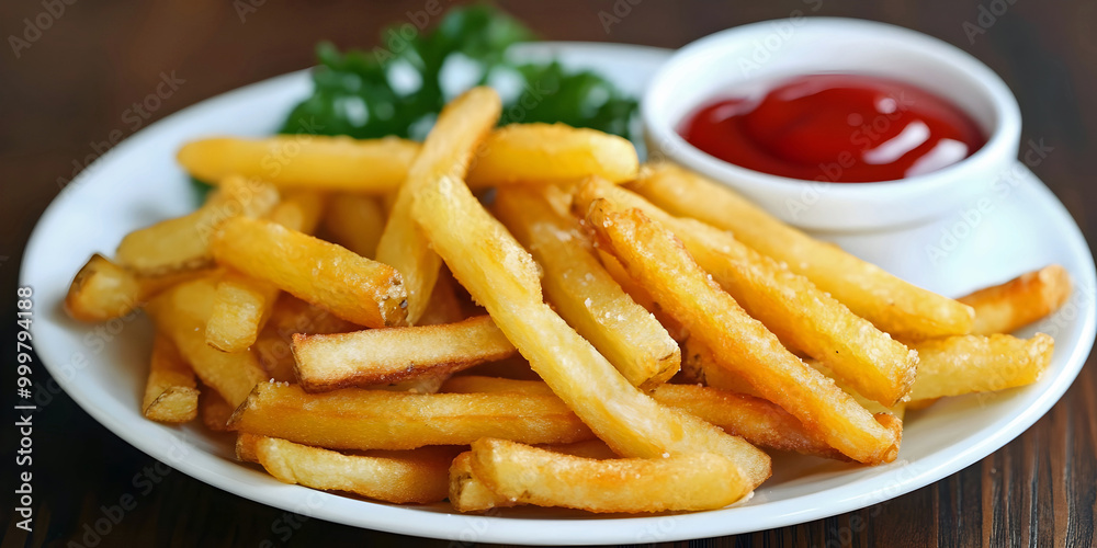 french fries with ketchup, ai generated. french fries with ketchup, ai generated.