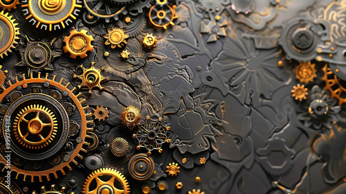 Old rusty gears as a techno...