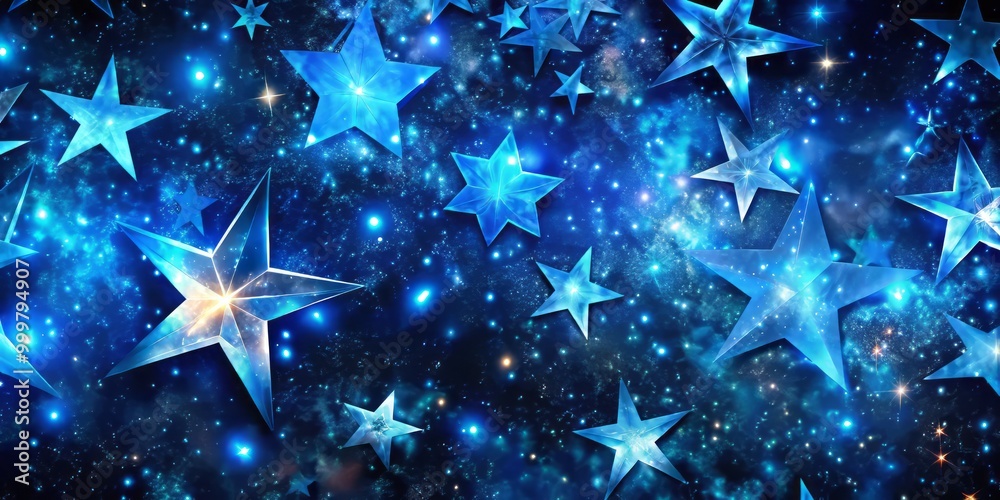 Radiant blue stars twinkle in the vast dark expanse of space, presenting a mesmerizing sight that highlights the Radiant blue stars twinkle in the vast dark expanse of space, presenting a mesmerizing sight that highlights the
