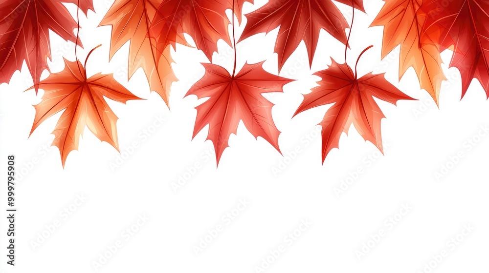 Colorful autumn leaves scattered on a white background creating a vibrant seasonal artwork for decorative purposes Colorful autumn leaves scattered on a white background creating a vibrant seasonal artwork for decorative purposes