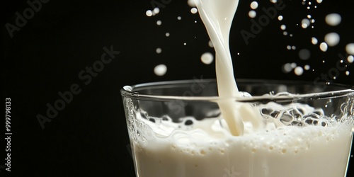 pouring milk into glass