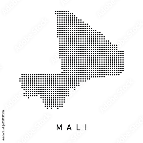 Dotted Map of Mali 