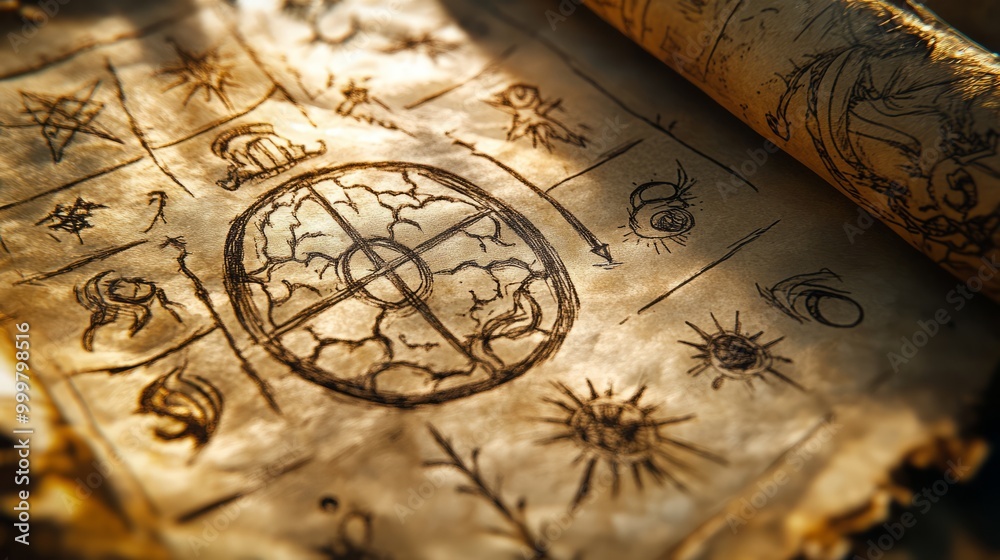 Fototapeta premium Ancient Magical Scroll