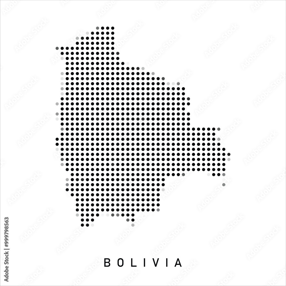 Obraz premium Dotted Map of bolivia 
