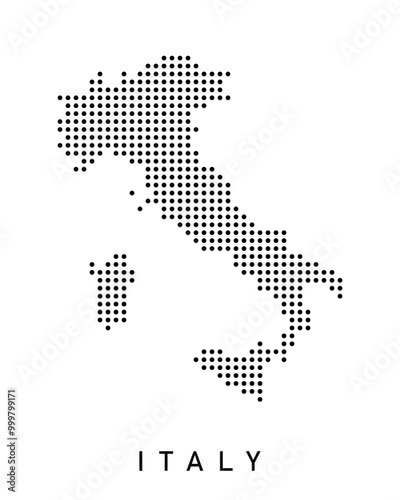 Dotted Map of Italy 