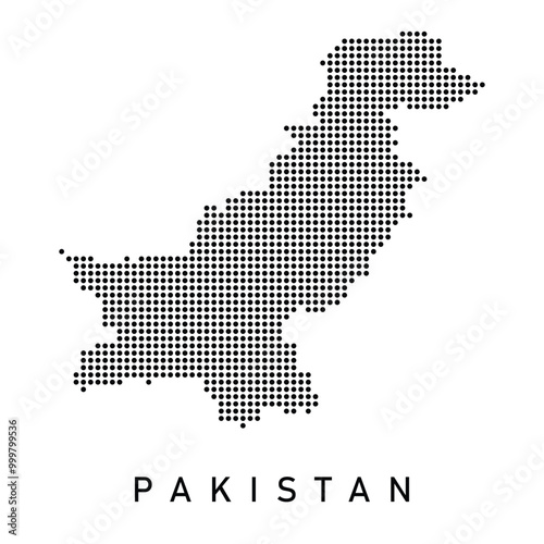 Dotted Map of Pakistan 