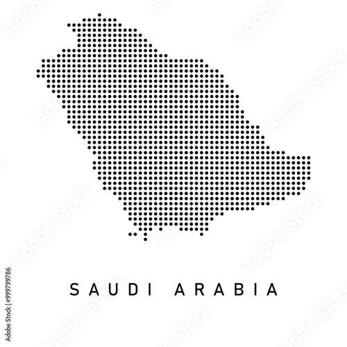 Dotted Map of Saudi Arabia 