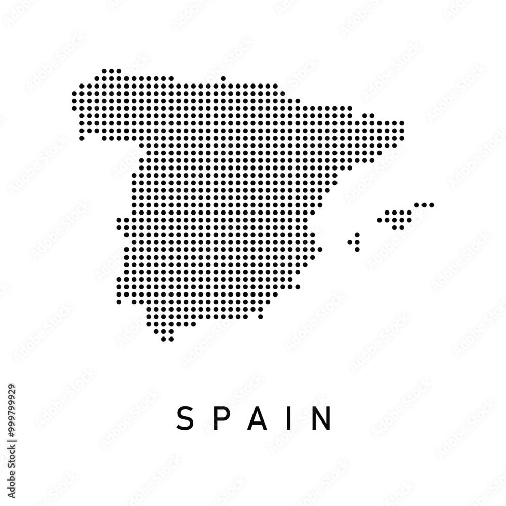 Fototapeta premium Dotted Map of Spain 