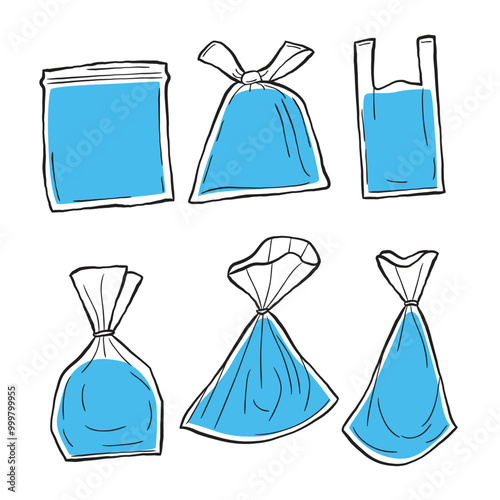 plastic bag water illustration