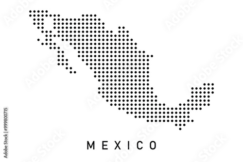 Dotted Map of Mexico 