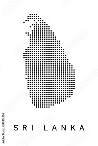 Dotted Map of SRI LANKA 