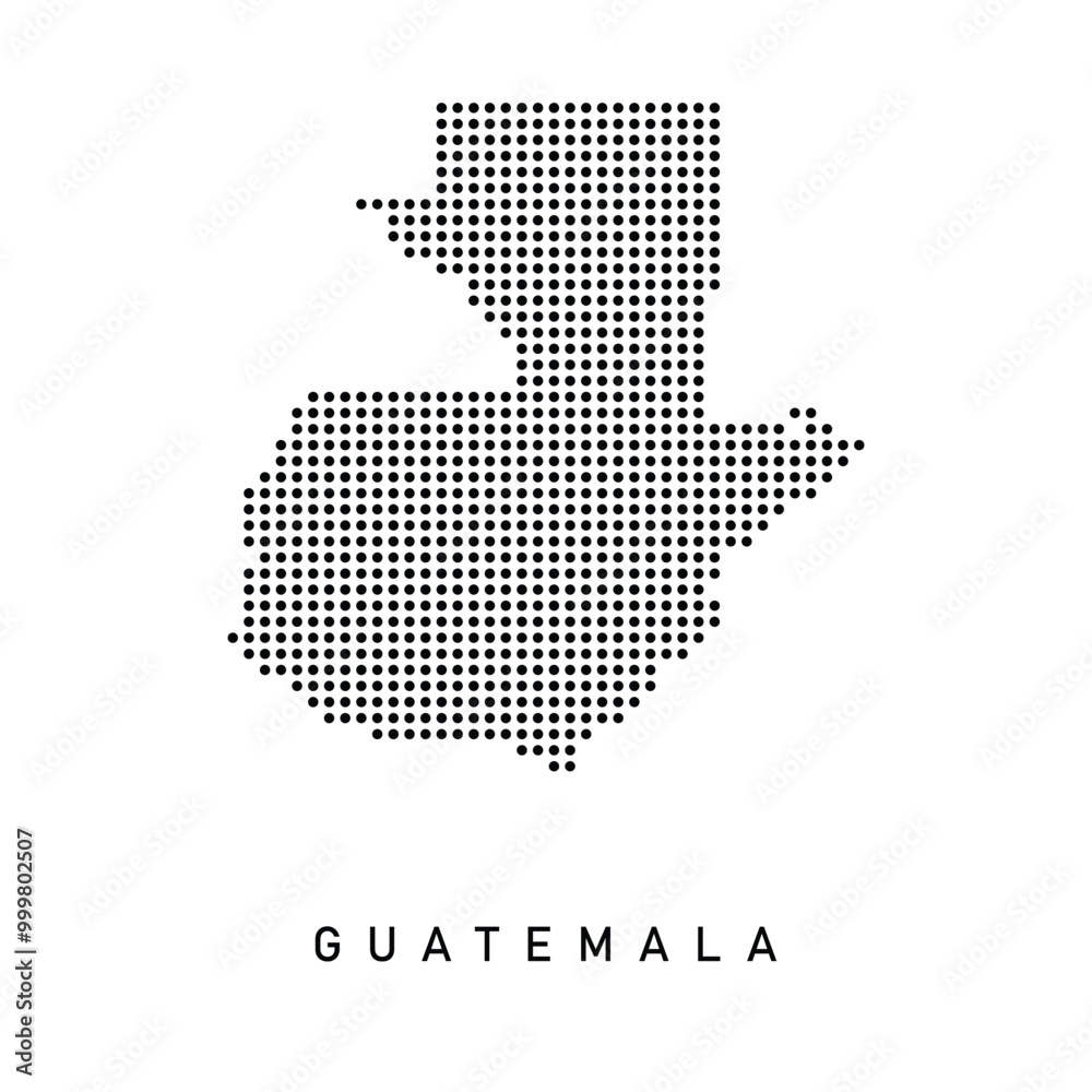 Obraz premium Dotted Map of Guatemala