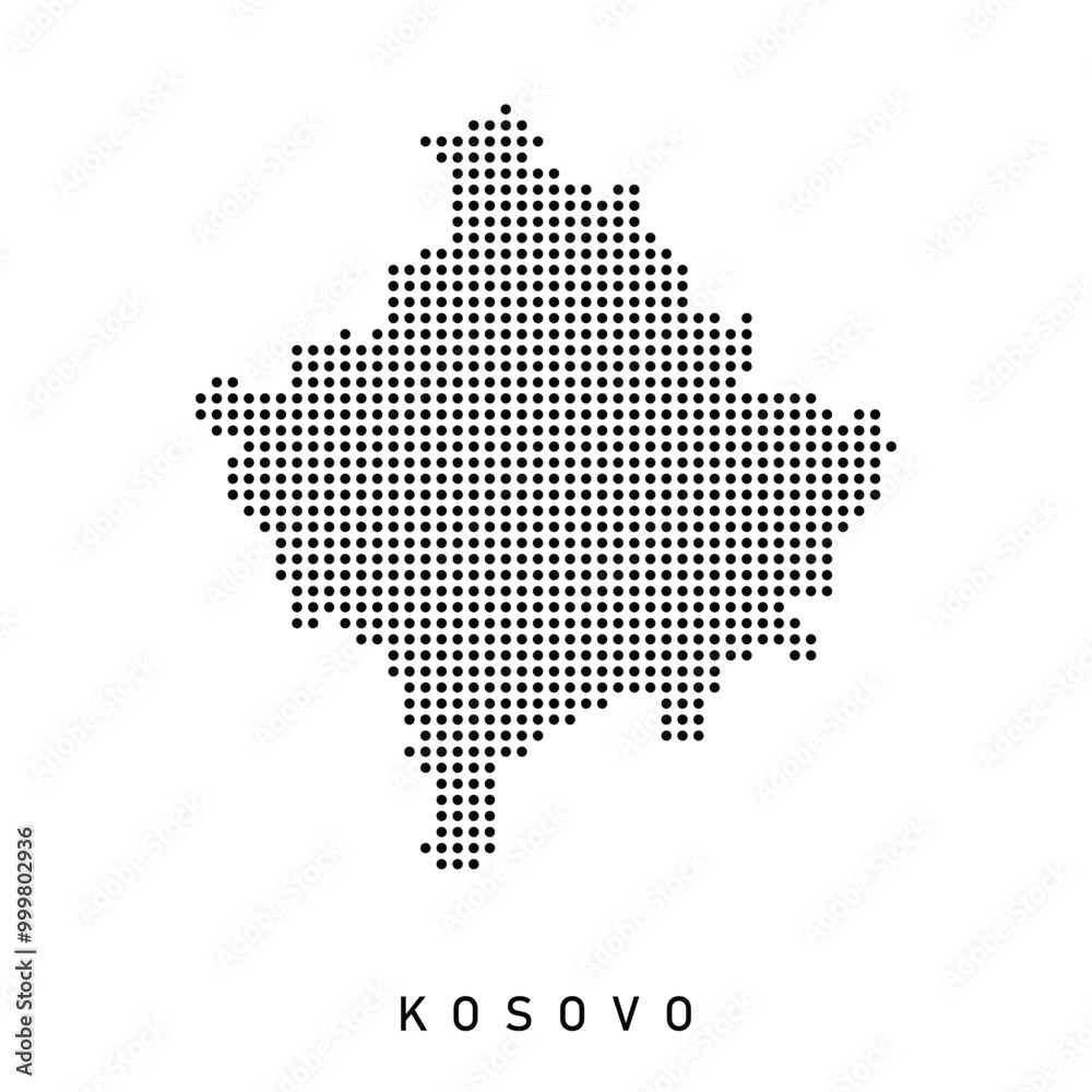 Dotted Map of Kosovo Dotted Map of Kosovo