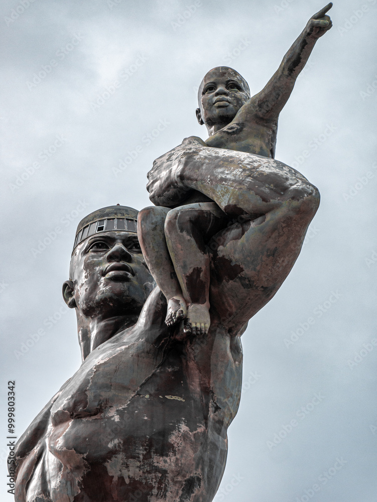 African Renaissance Monument in Dakar, Senegal - Portrait Close-up Shot 2 African Renaissance Monument in Dakar, Senegal - Portrait Close-up Shot 2
