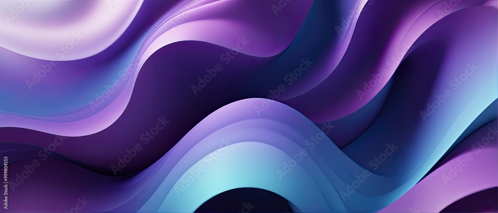 Obraz premium Abstract Purple and Blue Waves