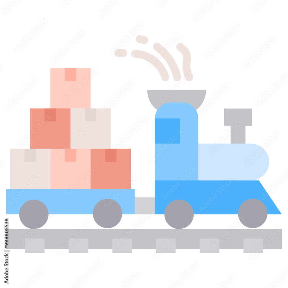 Obraz premium Train Cargo Icon