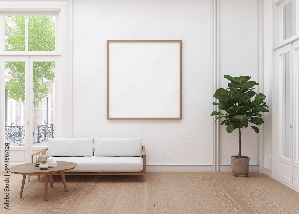 Mock up frame with minimal decor close up in home interior background, 3d render Mock up frame with minimal decor close up in home interior background, 3d render