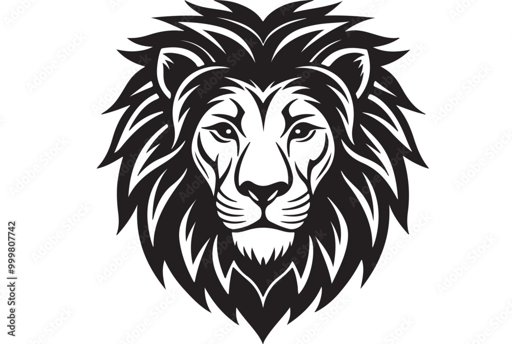 Lion head isolated on white background. Lion head vector illustration. Lion head isolated on white background. Lion head vector illustration.
