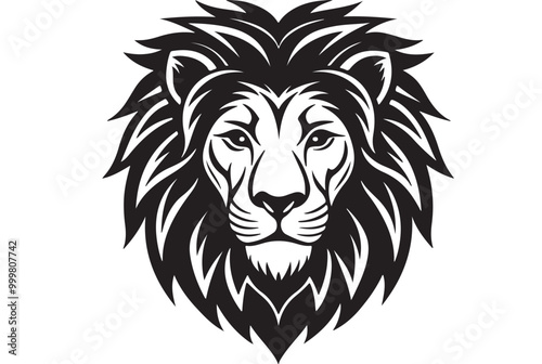 Wallpaper Mural Lion head isolated on white background. Lion head vector illustration. Torontodigital.ca