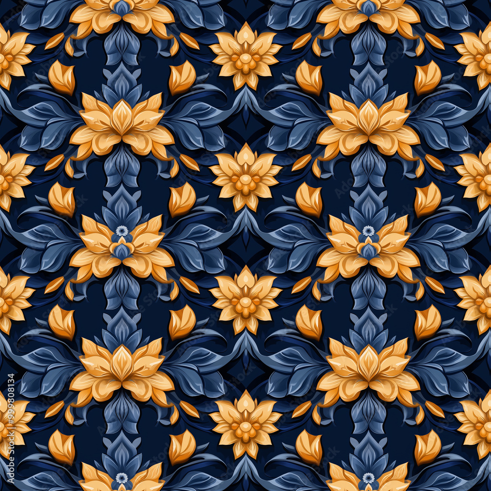 illustration of classic Thai fabric patterns from the 19th century illustration of classic Thai fabric patterns from the 19th century