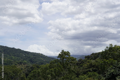 Wallpaper Mural Clouds and rain over fields and forests
 Torontodigital.ca