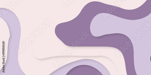 Abstract modern background vector with wave papercut style. Soft color papercut design for web, banner, fabric, textile, decoration.