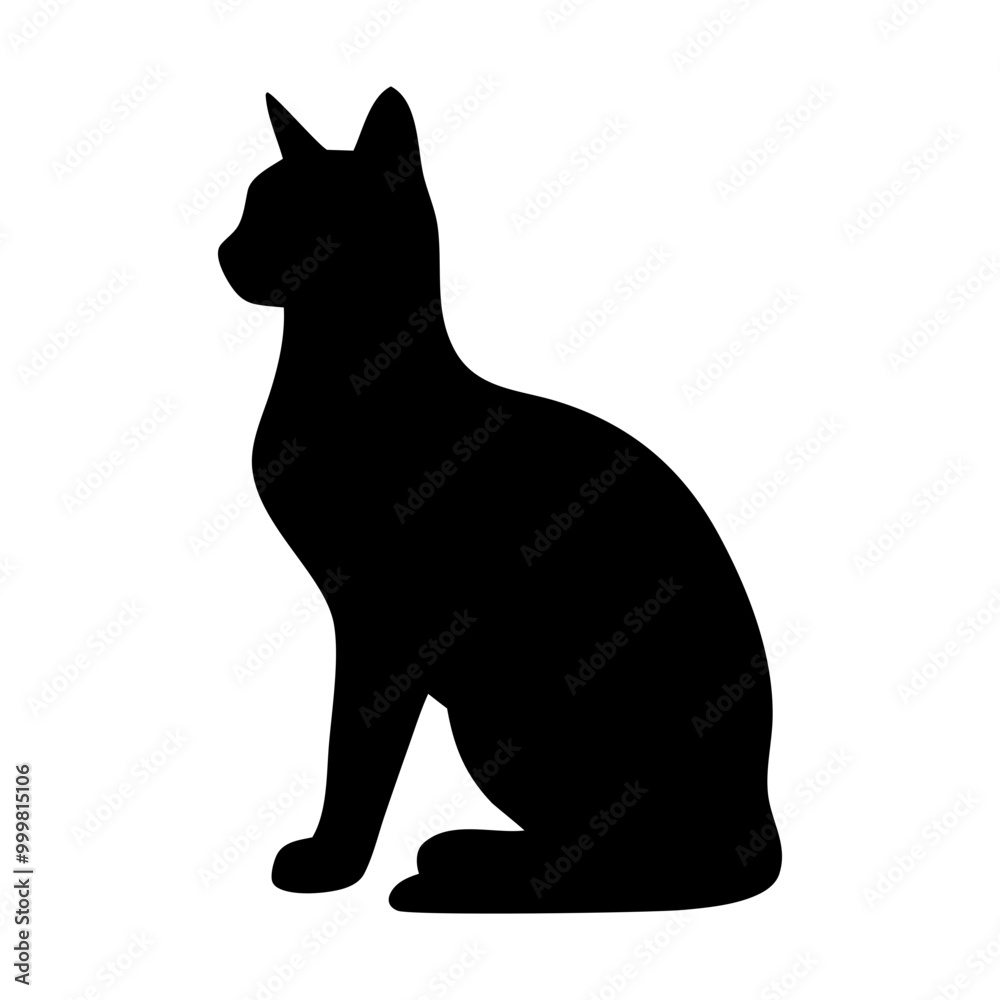Side view cat vector silhouette Side view cat vector silhouette