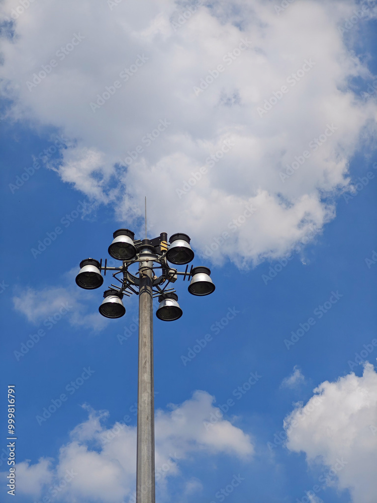 High street lamp with sky background High street lamp with sky background
