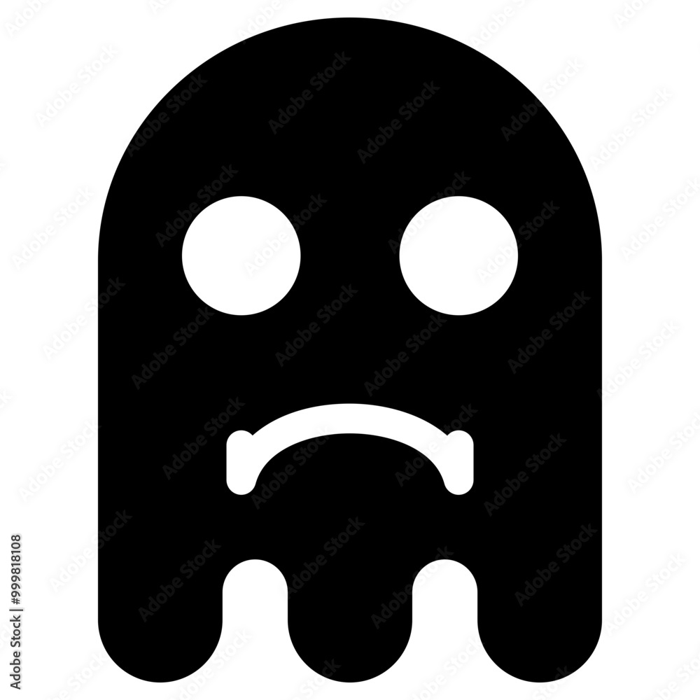 Ghost Emoji Icon. Simple Soul Black Silhouette. Ghost Emoji Icon. Simple Soul Black Silhouette.