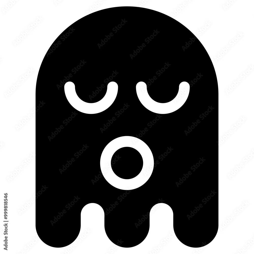 Ghost Emoji Icon. Simple Soul Black Silhouette. Ghost Emoji Icon. Simple Soul Black Silhouette.