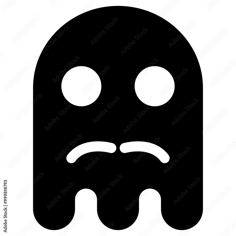 Ghost Emoji Icon. Simple Soul Black Silhouette. Ghost Emoji Icon. Simple Soul Black Silhouette.