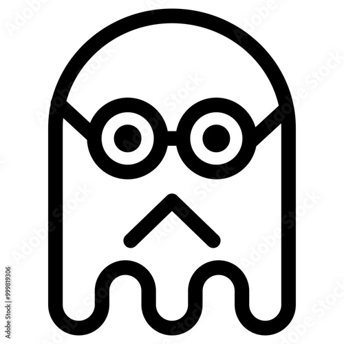 Ghost emoji icon. Simple emoticon vector illustration sign symbol Halloween.