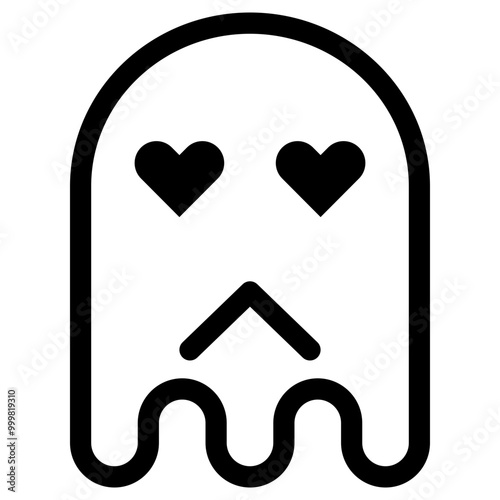 Ghost emoji icon. Simple emoticon vector illustration sign symbol Halloween.