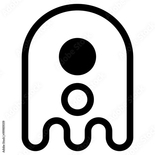 Ghost emoji icon. Simple emoticon vector illustration sign symbol Halloween.