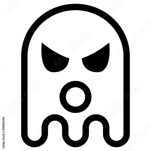 Ghost emoji icon. Simple emoticon vector illustration sign symbol Halloween.