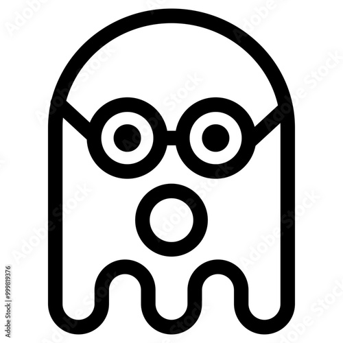 Ghost emoji icon. Simple emoticon vector illustration sign symbol Halloween.