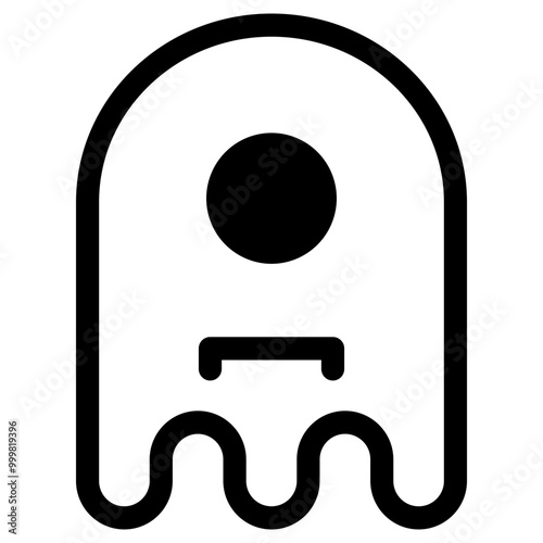 Ghost emoji icon. Simple emoticon vector illustration sign symbol Halloween.