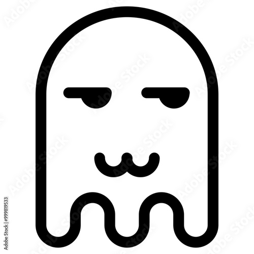 Ghost emoji icon. Simple emoticon vector illustration sign symbol Halloween.